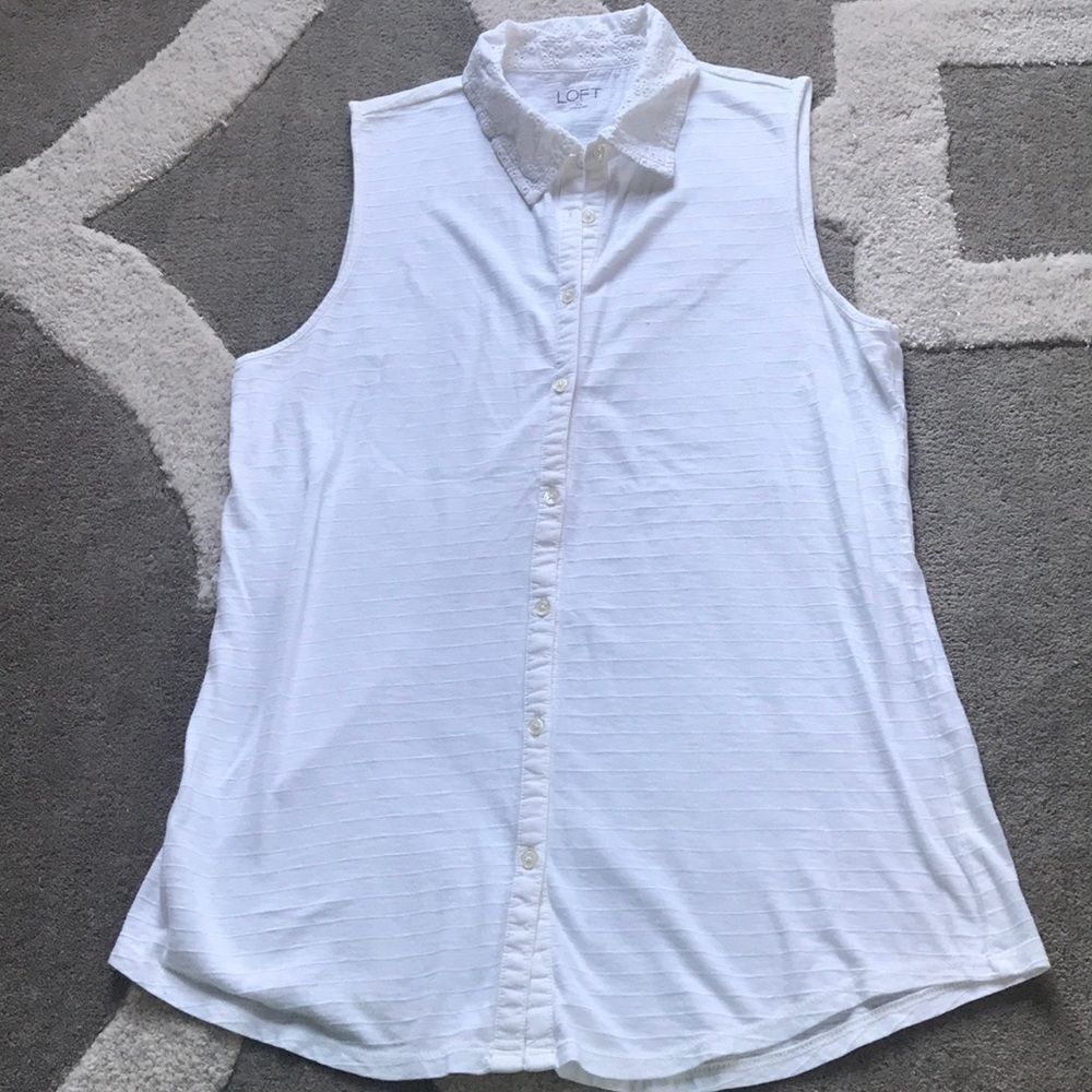 Loft sleeveless eyelet